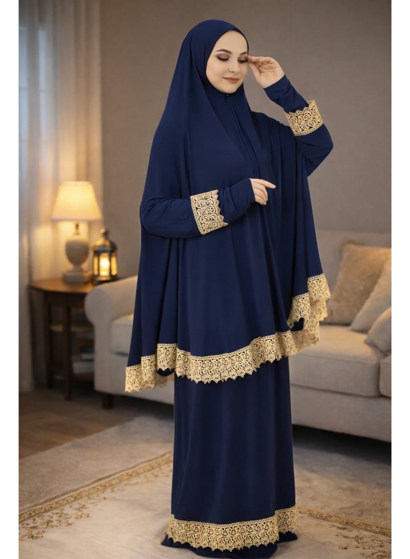 OLUDENIZ Women’s Two-Piece Prayer Dress – Cool Lycra Fabric – Full Modest Coverage – Fits Most Sizes – Turkish Quality – Perfect Gift Option - Image 1